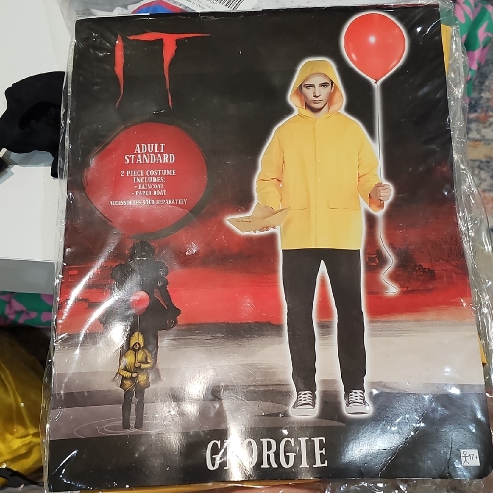 Georgie Yellow Raincoat Costume for Adult/teen